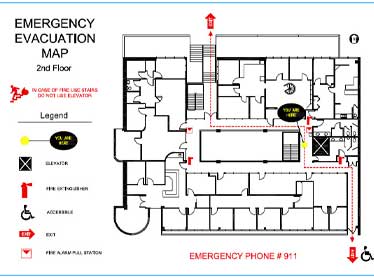 Fire evacuation maps