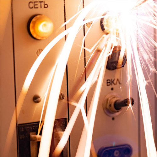 Spark detector and automatic water extinguishing system for factories
